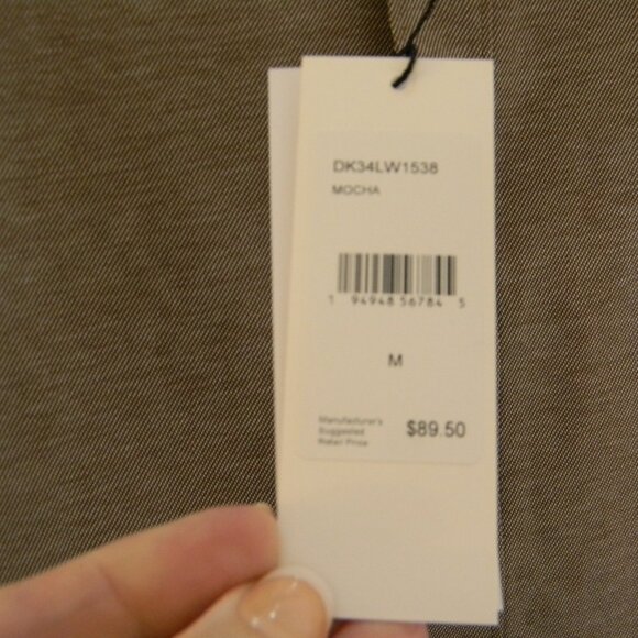 DKNY Men's Mocha Button-Up Shirt NWT - Picture 3 of 6